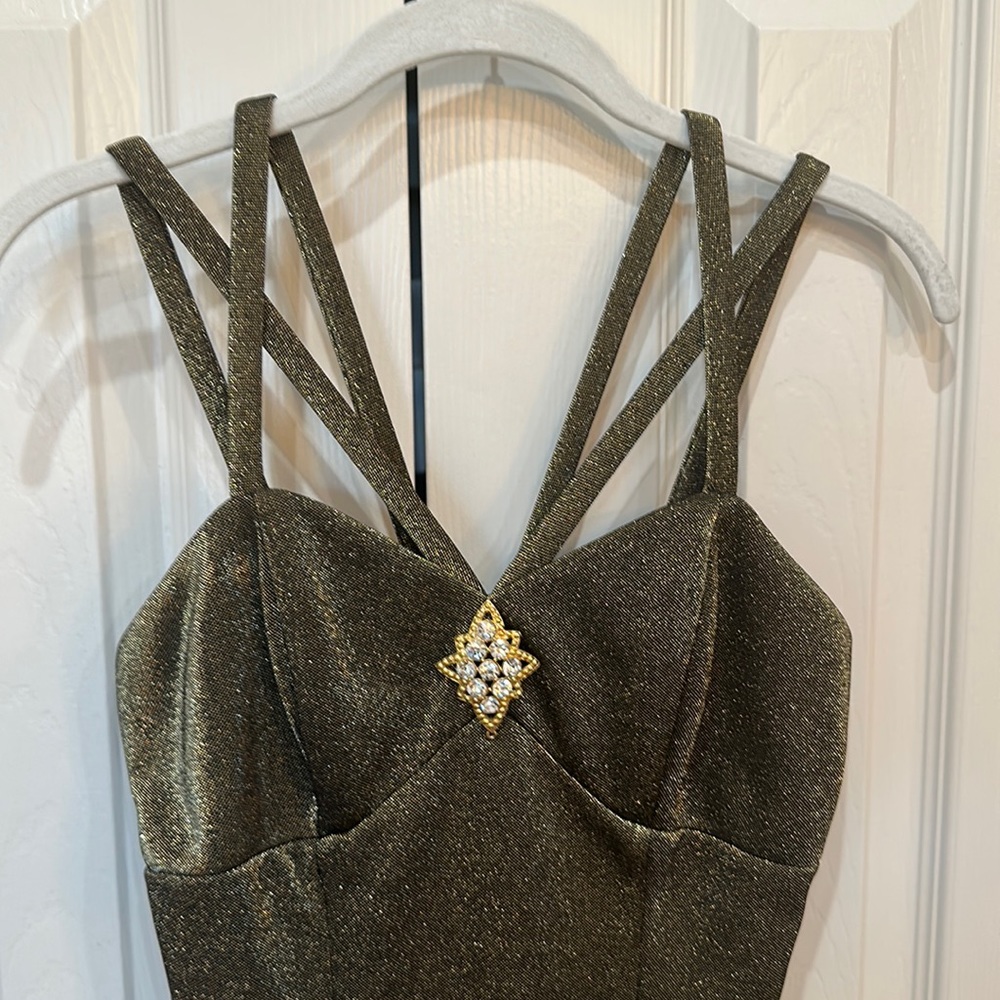 Gold/ Black gown